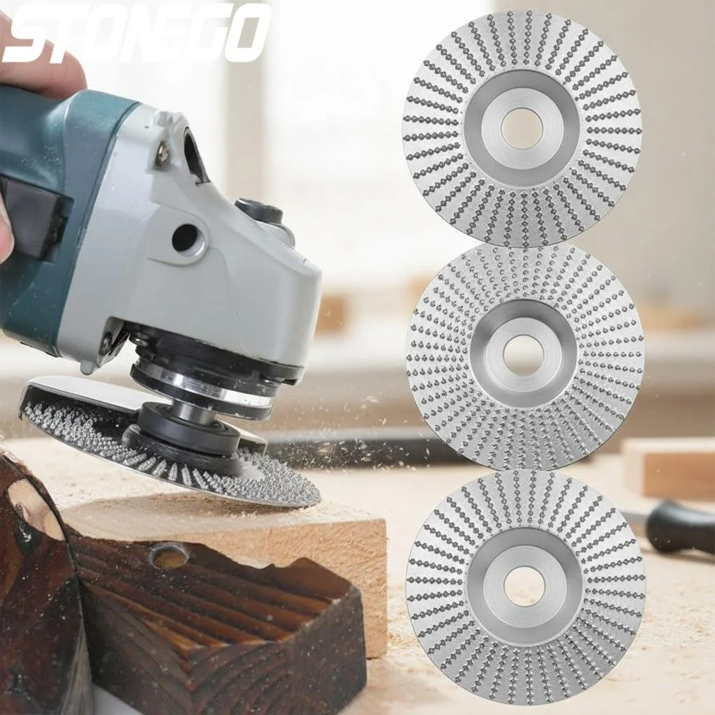 Wood Grinding Wheel Angle Grinder Disc Wood Carving Sanding Tools Curved Flat Beveled Grinding Accessories for DIY Projects