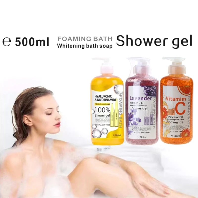 Y1UF Amino Acid Niacinamide Moisturizing Shower Gel Skin Whiten Brighten Deep Cleansing Gentle Hydrating Body Wash Gel