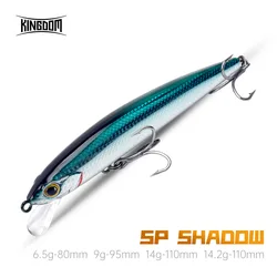 KINGDOM SP Shadow Fishing Lures Suspending Minnow 6.5g 9g 14g 14.2g Wobbler Crank Baits Artificial Sea Bass Pike Fishing Tackle
