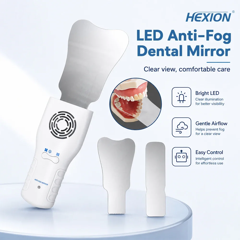 HEXION 3-20 Pcs Automatic Anti-Fog Dental Mirror Oral Photography Reflector Orthodontic Buccal Occlusal Lingual Defog Mirror