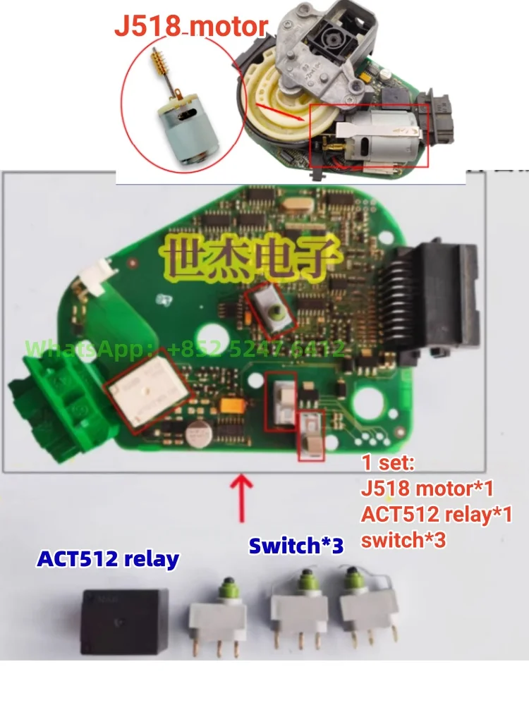 J518 ESL/ELV Auto Lenkrad Säule Schloss Motor Antrieb Steuerschalter Relais Reparatur Kit 4F0905852B Für Audi A6 S6 c6 Q7 – Detail 2