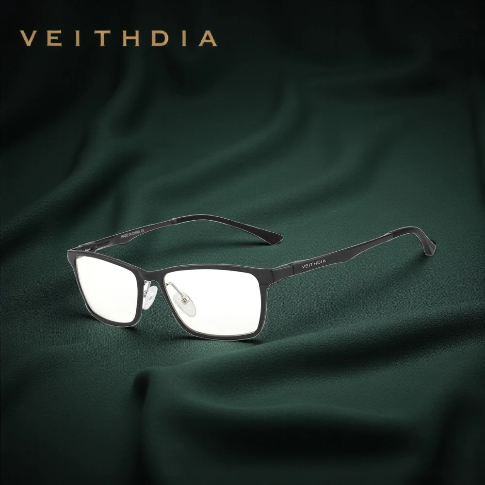 VEITHDIA Brand Women\'s Anti Blue Light Glasses Men\'s Computer Goggles Transparent Lens Eyeglasses Frame for Male Eyewear VE8706F
