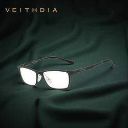 VEITHDIA Brand Women's Anti Blue Light Glasses Men's Computer Goggles Transparent Lens Eyeglasses Frame for Male Eyewear VE8706F