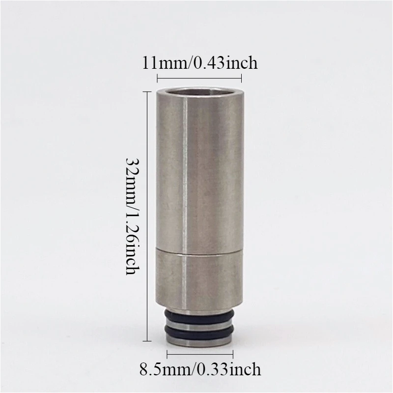 510 فوهة بالتنقيط الفولاذ المقاوم للصدأ قسم مزدوج 510 تمديد مشترك مزيج الربط 2 in1 القش المشترك OD11H32 #3