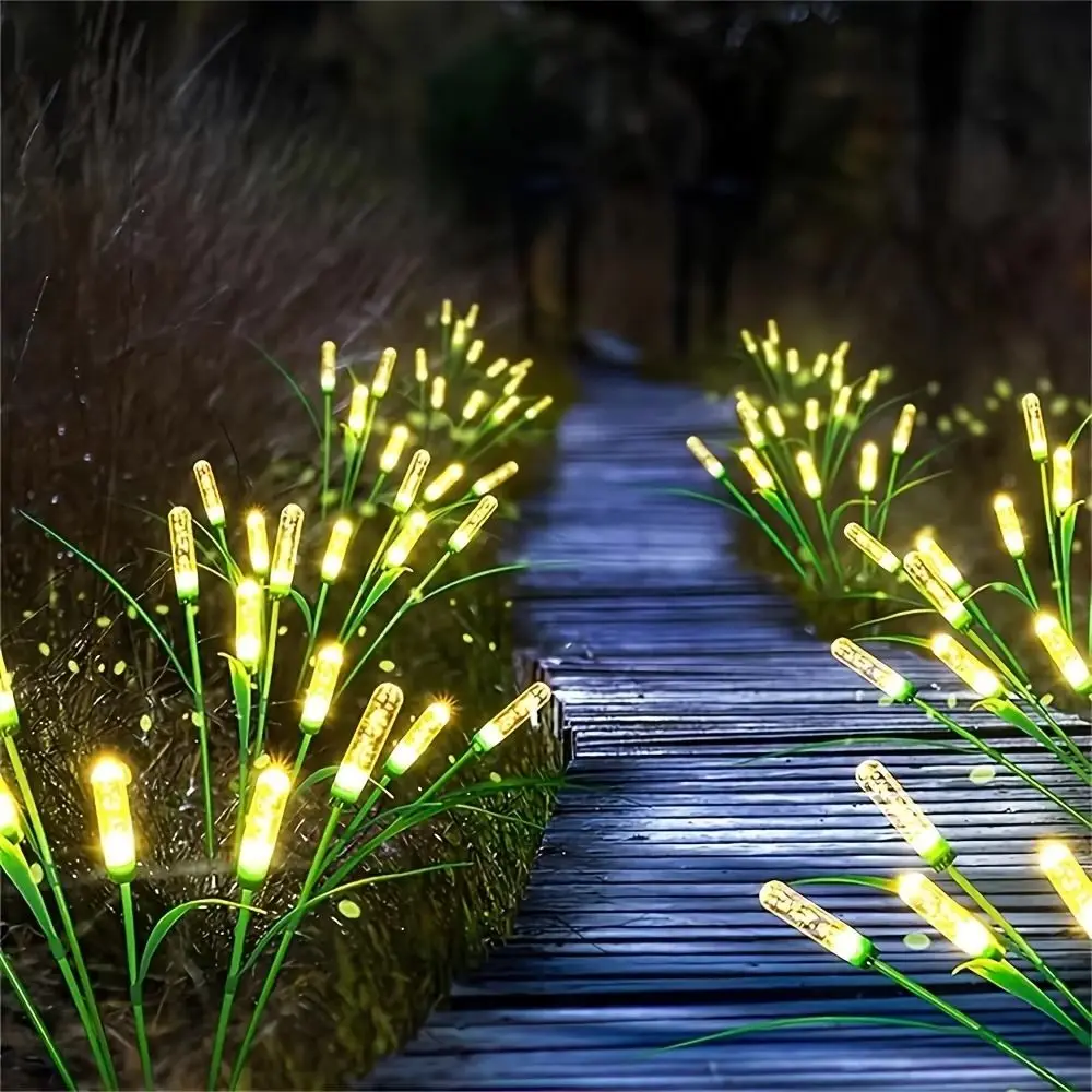 

Warm Light Solar Garden Lights Waterproof Design Energy Saving Solar Reed Lights Auto-On System Intelligent Control