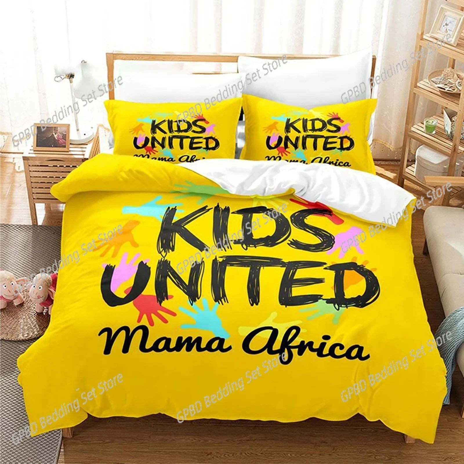 

3D Printed Now United Bedding Set 3D Printed Suitable for Bedroom Duvet Cover Set With Pillowcases Kids Home Textile