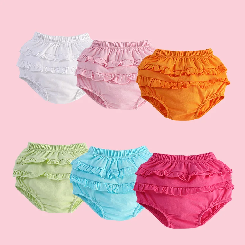 6-24M Baby Shorts Girl Summer Cotton Ruffle Lace Harem Pants Infant Diaper Cover Bloomers Kid Panties Toddler Underwear Briefs