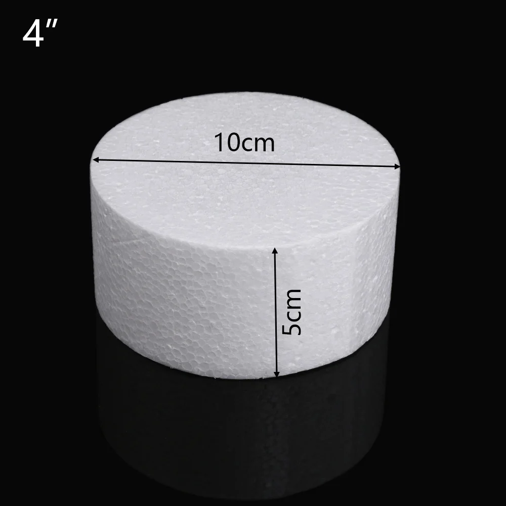 4/6/8 inch Flower Decor Dummy Sugarcraft Cake Foam Mould Polystyrene Styrofoam Round Practice Model