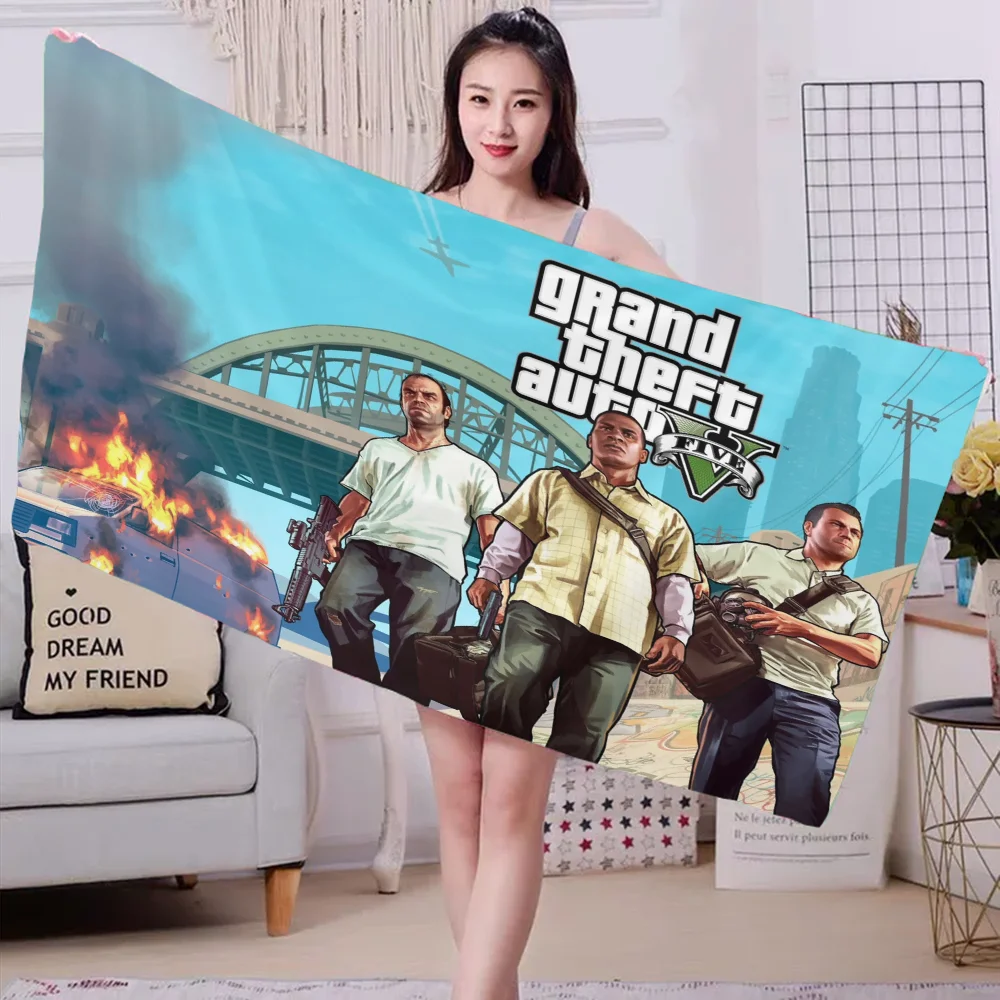 GTA Rockstar Games Towel Thickened Absorbent Bath Towel Soft Face Towel for Home