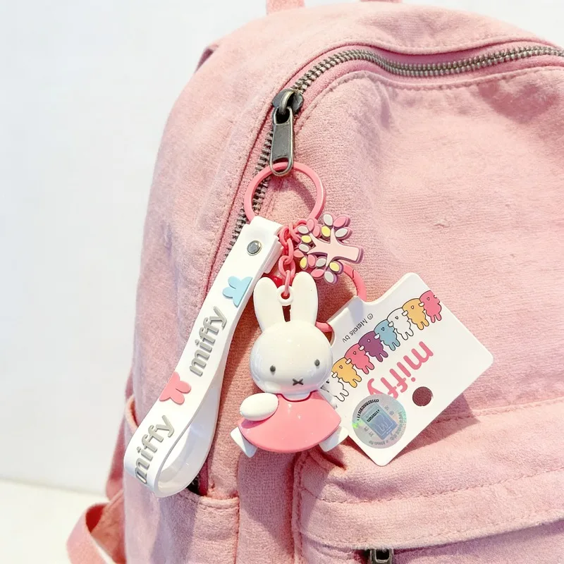 

Горячая мультяшная серия Miffy, подвеска для звонка, креативный изысканный милый рюкзак, брелок для мальчиков и девочек, подарки на день рождения