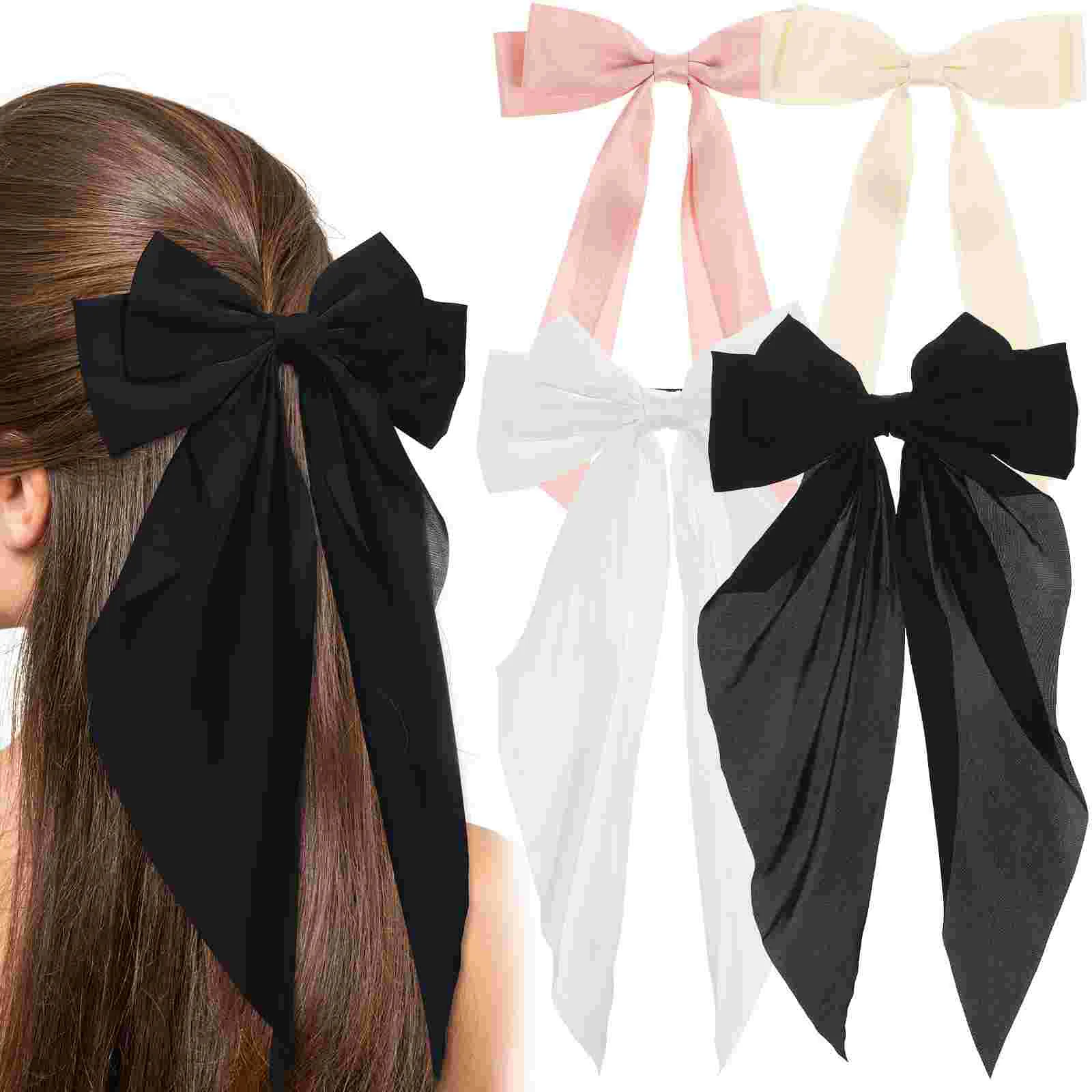 

Hair Bow Snap Clips Girl Accessories Bows For Adults Women Headgear Fabric Miss