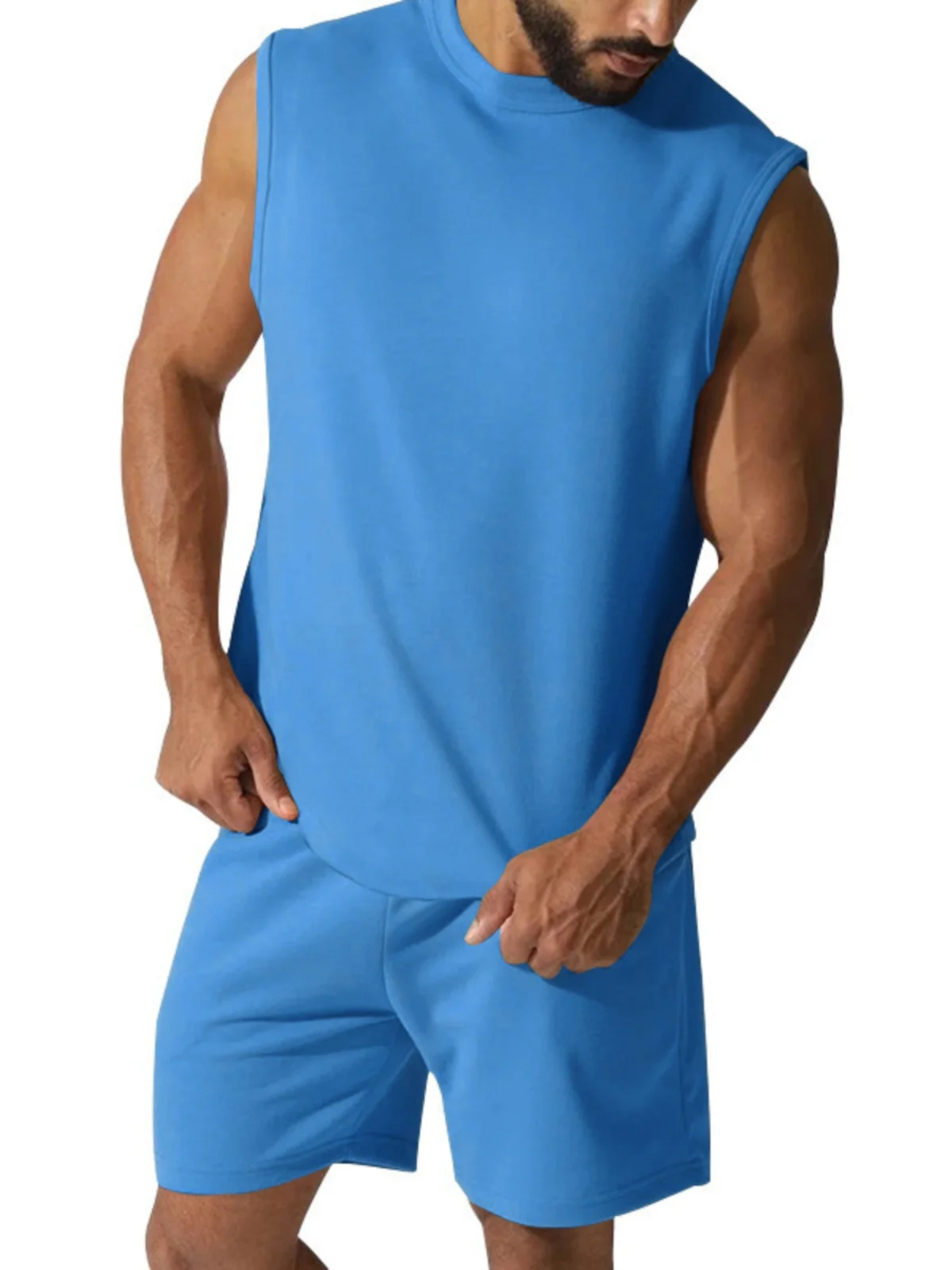 

Новый летний мужской повседневный тонкий топ и лыжи, комплект из двух предметов, футболка Svel, длина, брюки для больших размеров