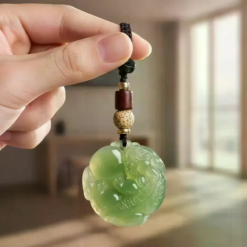 Pixiu Car Key Chain: China Style Bag Mobile Phone Pendant Leather Lanyard Key Ring For Men Women