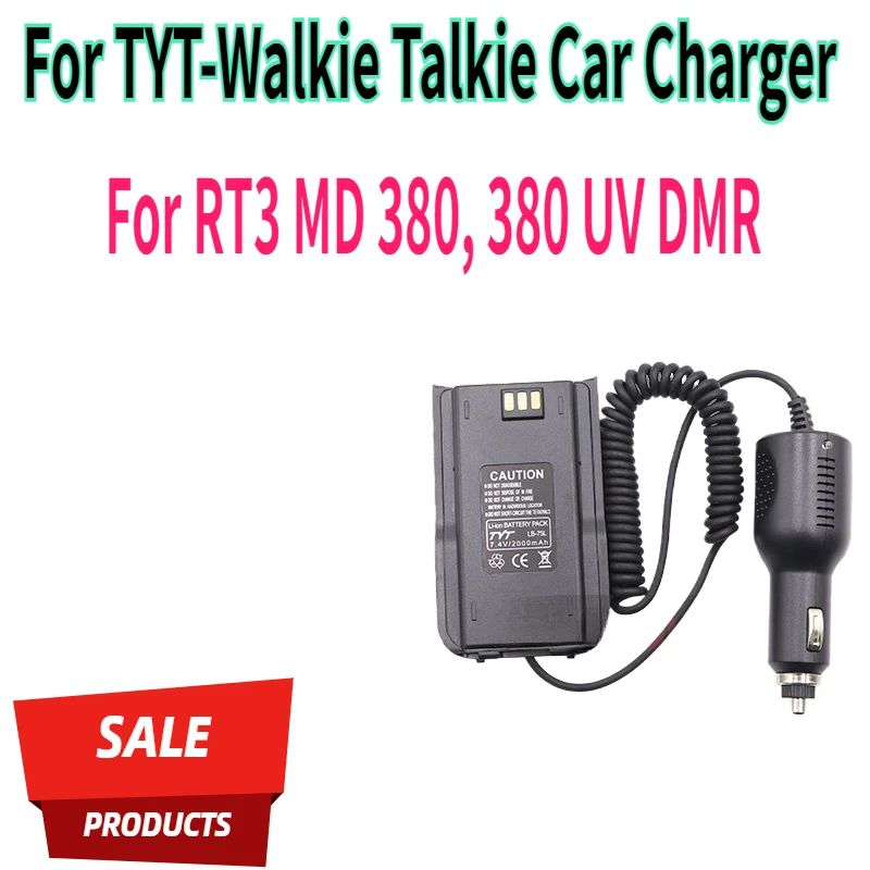 

For TYT-Walkie Talkie Car Charger Battery Eliminator for RT3 MD 380, 380 UV DMR Ham 2 Way Radio Hf Transceiver Accessories