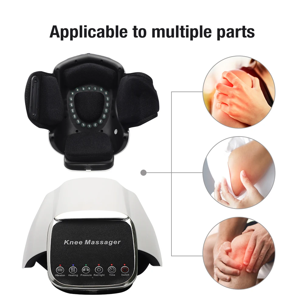 Vibration & Heated Knee Massager Electric Heating Hot Compression Air Pressure Leg Joint Support Airbag Massage Device