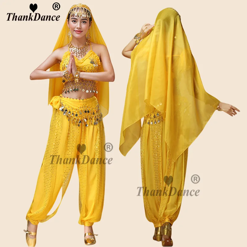 Belly Dance Costumes Performance Indian Dance Suit Bollywood Dress Adult Costume for Oriental Dance Sari Indian Arabic Dance