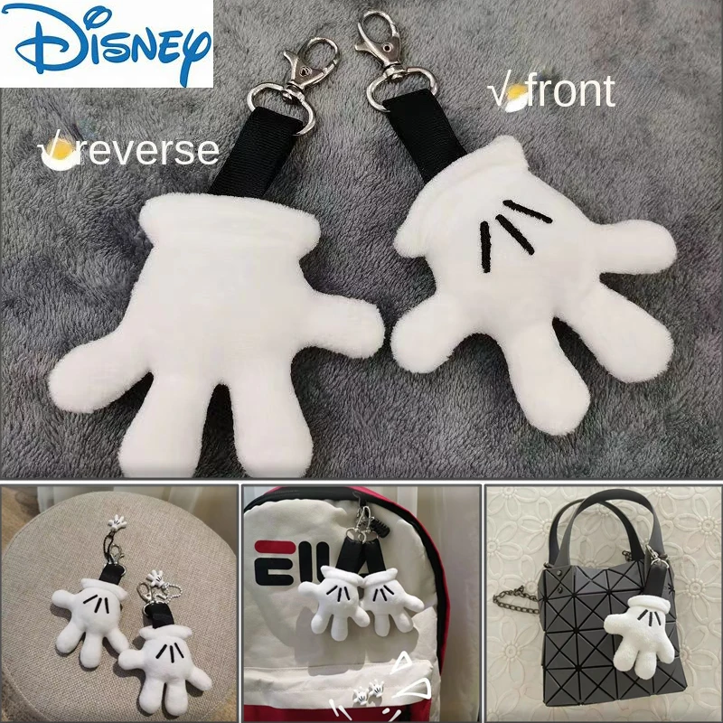 Disney Mickey Mouse Kreative Cartoon Schlüsselanhänger Handschuhe Metall Schlüsselanhänger Männer und Frauen Anhänger Schlüsselanhänger Zubehör Mode Geschenke