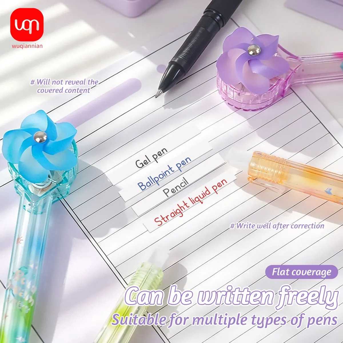 Windmill Pen‑Shape Correction Tape Portable Mini White Out Tape Kawaii Fun Stationery School Office Use