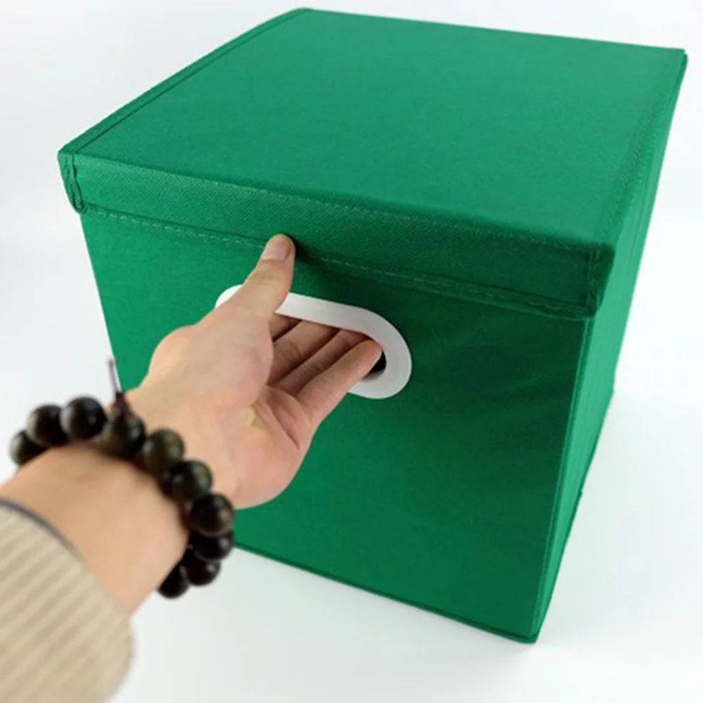 صندوق تخزين القماش منظم أخضر قابل للطي مقاوم للماء والغبار لصناديق تخزين الملابس الداخلية