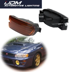 For 1999 2000 2001 Subaru Impreza Amber / Smoked / Clear Lens Car Front Bumper Turn Signal Light Cover Shells Kit No Bulb/Socket