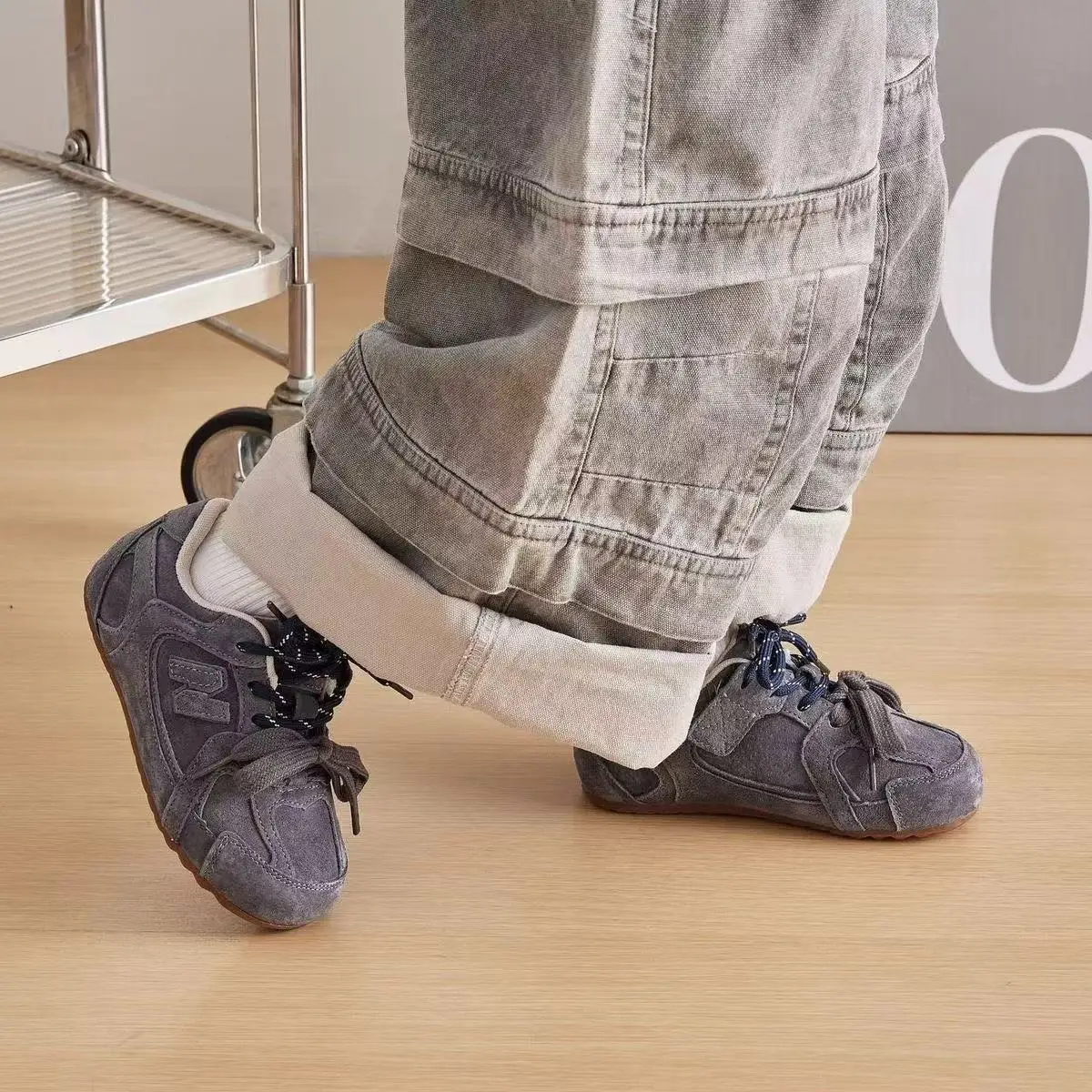 

Spring Autumn Children's Boy Girls Microfiber Leather Thin Bottom Running Shoes Toddler Shoelaces Non-slip Training Sneakers