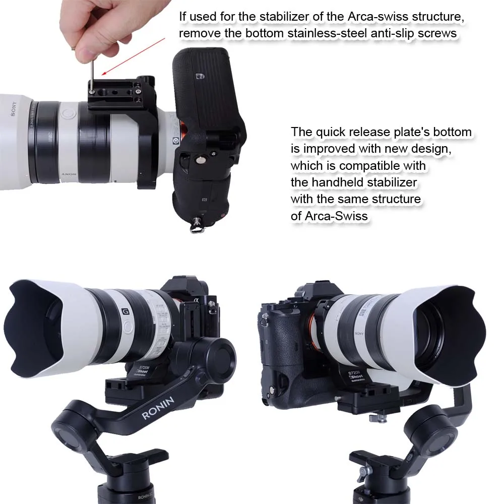 iShoot Lens Collar Tripod Mount Ring Support for Sony FE 70-200mm F4 MACRO G OSS II, with Arca-Swiss Quick Release Plate