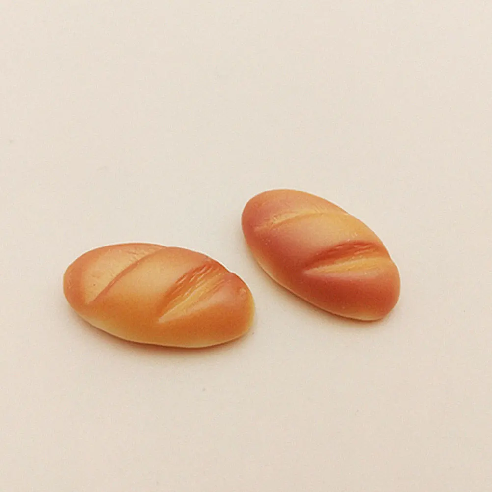 

50pcs Resin Bread Diy Earrings Supplies Bread Jewelry Accessory For Keychain Pendant Craft Food Micro Landscape