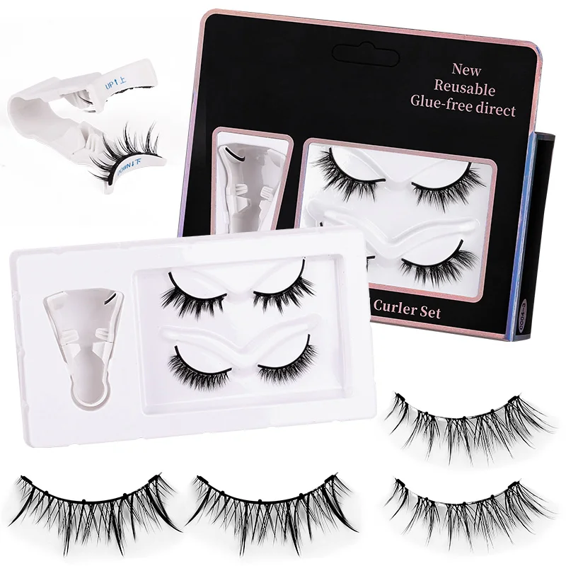 Natural Magnetic Eyelashes without Eyeliner Magnetic Lashes Natural Look Short Reusable Magnetic Eyelashes Kit with Applicator