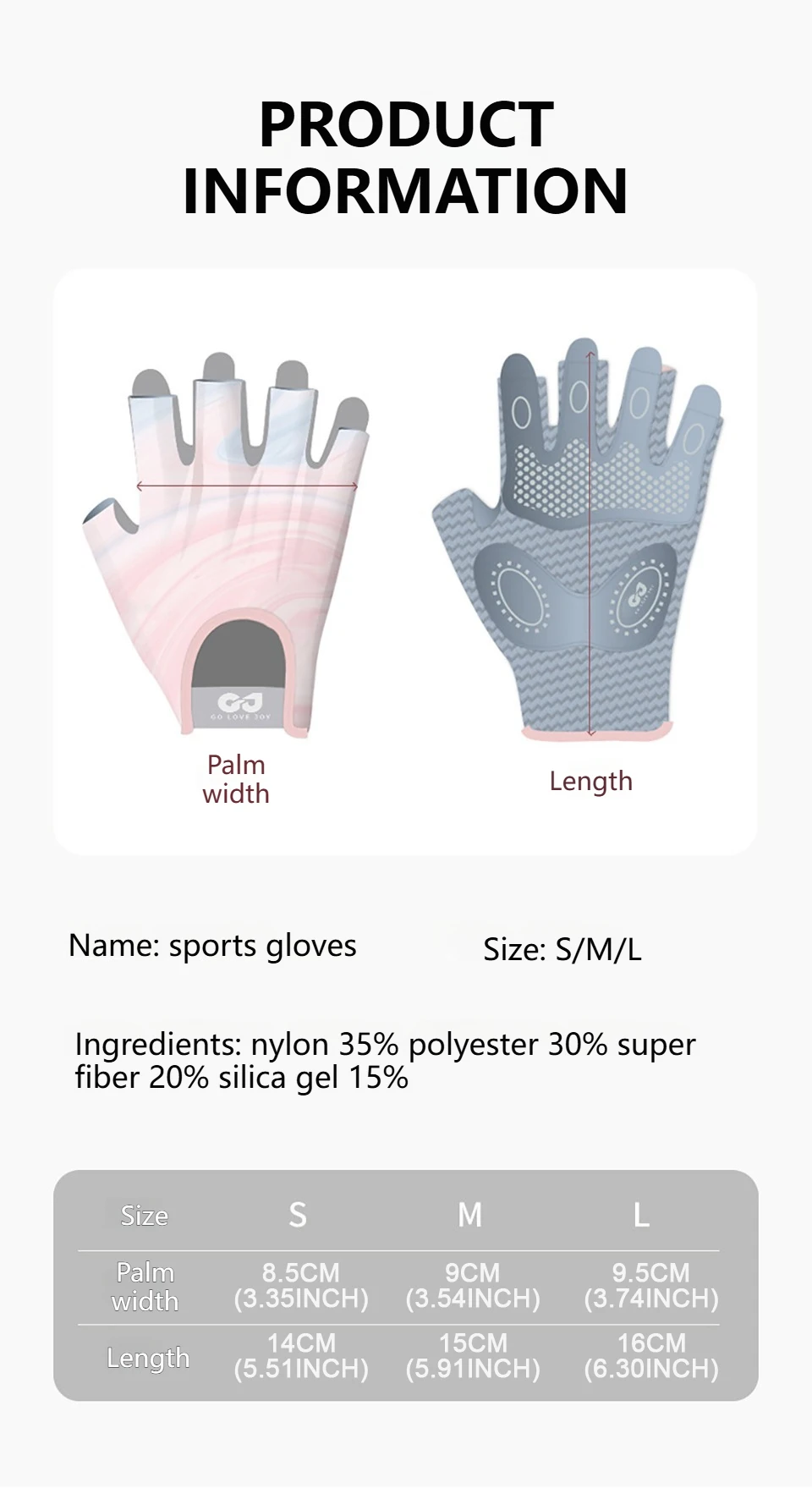 GTUBIKE 1 Paar neue Fahrradhandschuhe, Workout-Gymnastikhandschuhe für Männer und Frauen, Gewichtheben, fingerlose Handschuhe, Training, Übung, Fitness – Detail 23