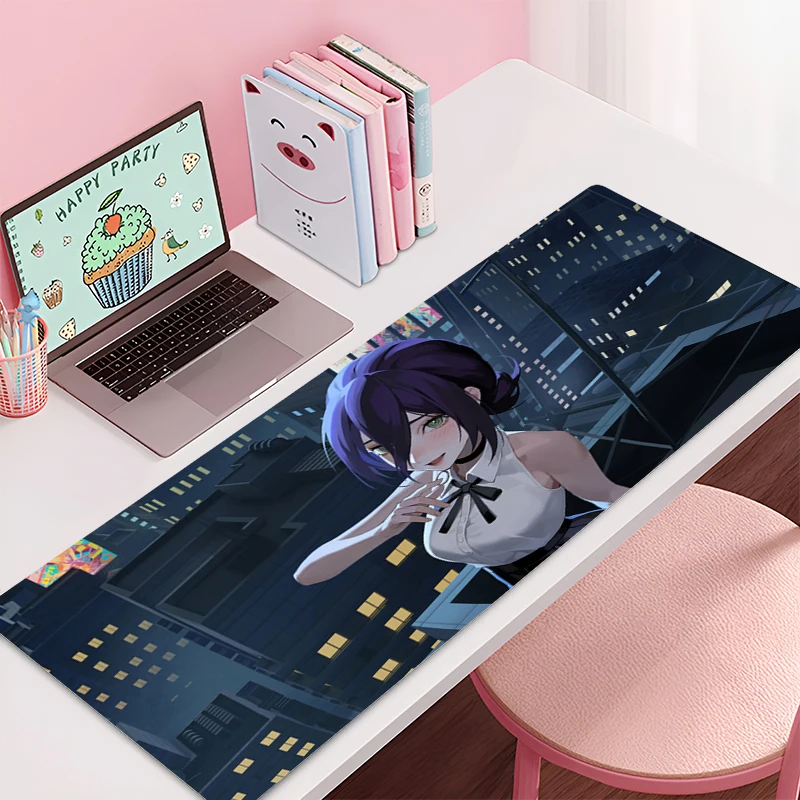Mousepad Large Chainsaw Man Reze Gaming Keyboard Gamer Mouse Pad on The Table Desk Mat coaster Anime PC carpet Anime Mouse Mats