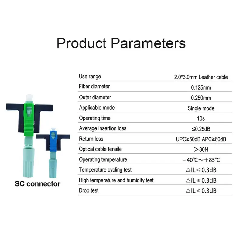 Imagem -02 - Apc Upc Conector de Fibra Óptica 58 mm Monomodo Rápido Ftth Frio Ferramenta Conector Rápido Novo sc