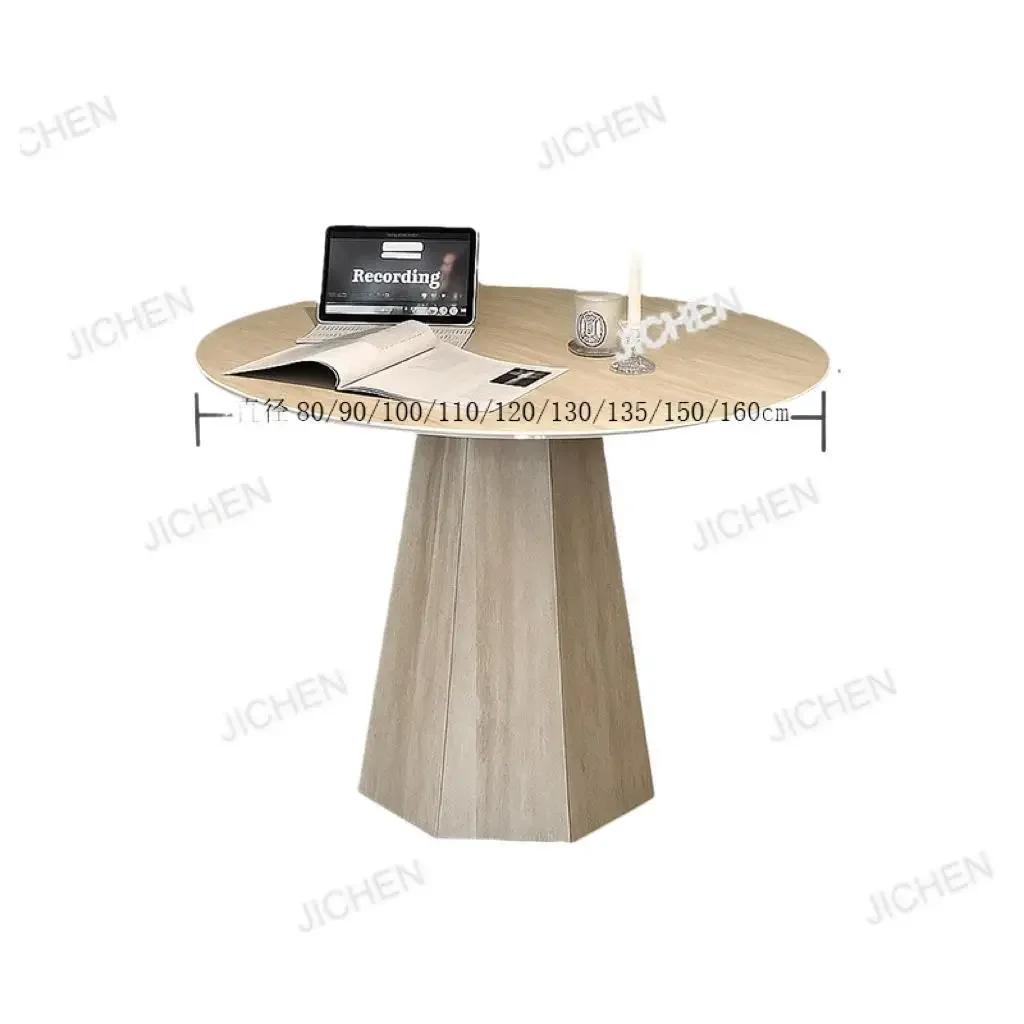 XQNordic الرومانية الحجر الجيري بلاطة الصخور طاولة طعام شقة صغيرة غرفة المعيشة المنزل المتوسطة الطراز القديم جولة بسيطة