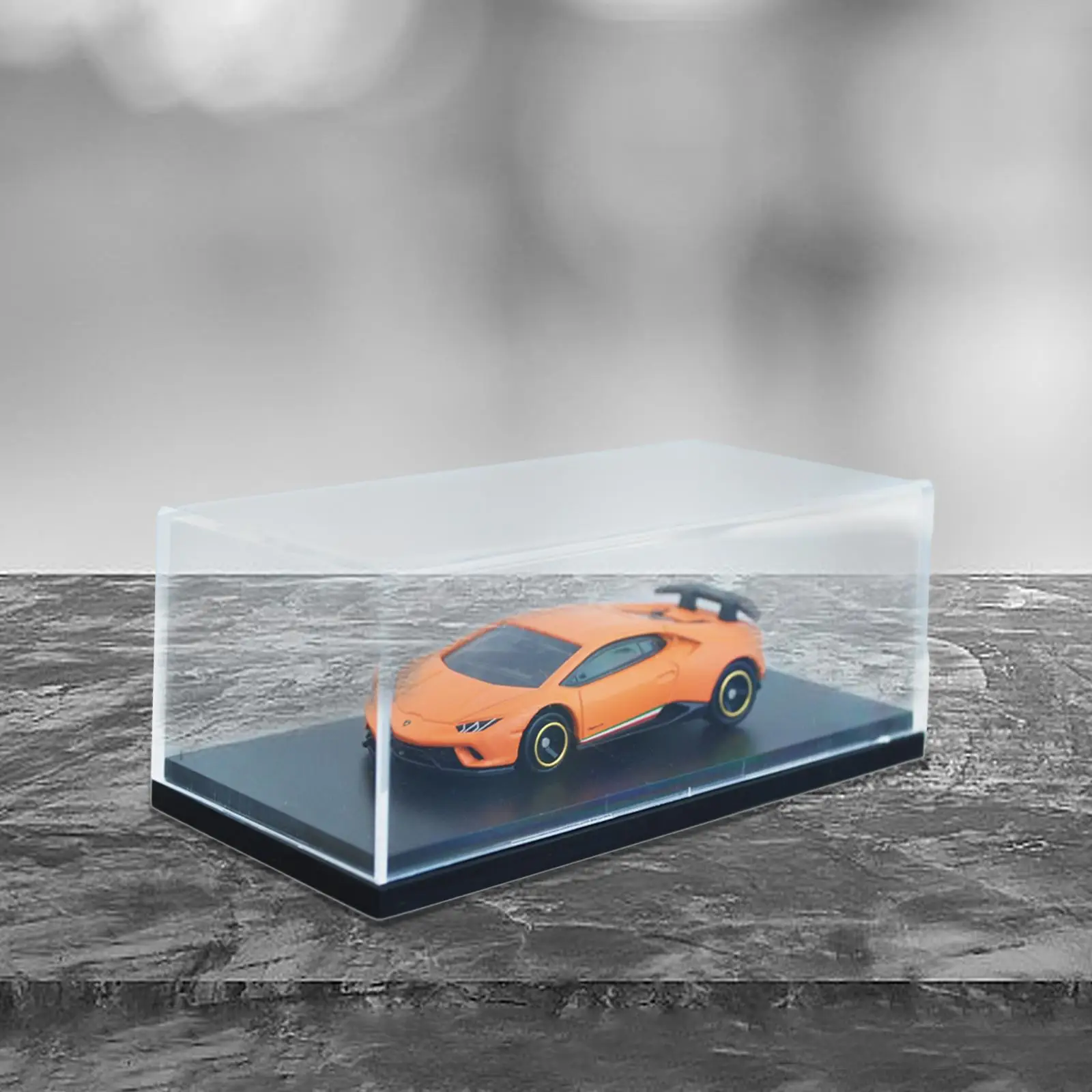 Acrylic Display Case Dustproof with Base for 1/64 Model Cars Cosmetics Shoes