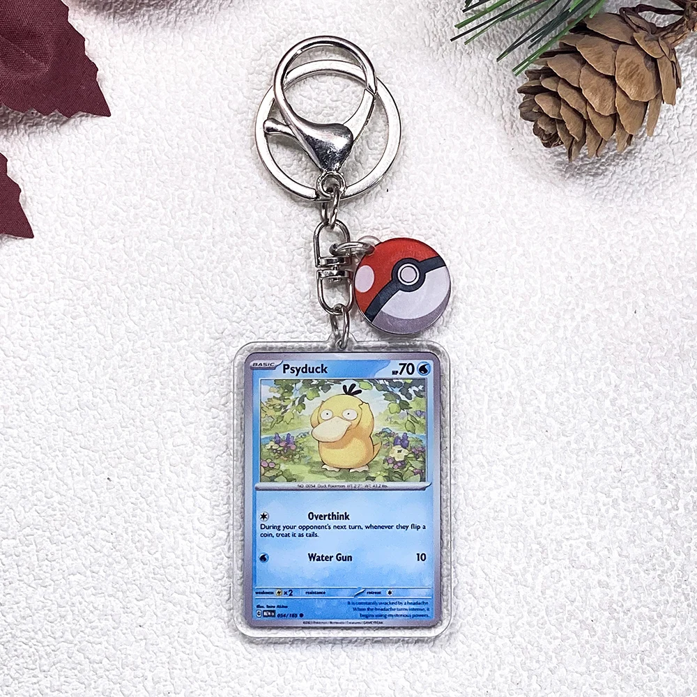 Pokémon Pikachu Bulbasaur Eevee Squirtle Niedlicher Schlüsselanhänger, Zubehör, Acryl-Anhänger, Anhänger für Tasche, Schlüsselhalter, Rucksack-Dekoration