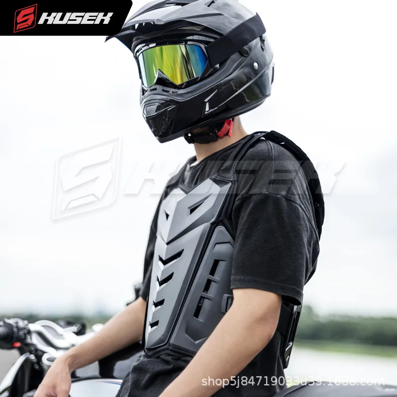 Off-Road Motorcycle Armor Vest, Chest Back Elbow Knee Guard Set, All Season Riding Gear