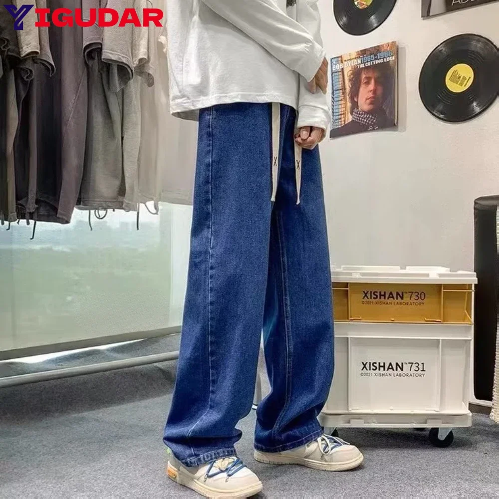 

Baggy Jeans Men's Fashion Wide Leg Denim Pants Straight Loose Slim Casual Vintage Clothing y2k streetwear cargo pants men
