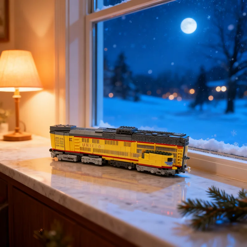 4054pcs MOC 1 48 Union Pacific Coal Turbine Electric Locomotive Power Functions Train Model Building Blocks Christmas Gifts Toy