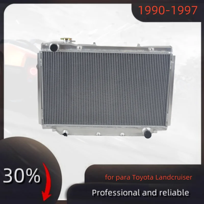 

for 1990-1997 Toyota Landcruiser HDJ80 HZJ80 4.2L DIESEL (1HZ/1HD) 3 Row Aluminum Radiator