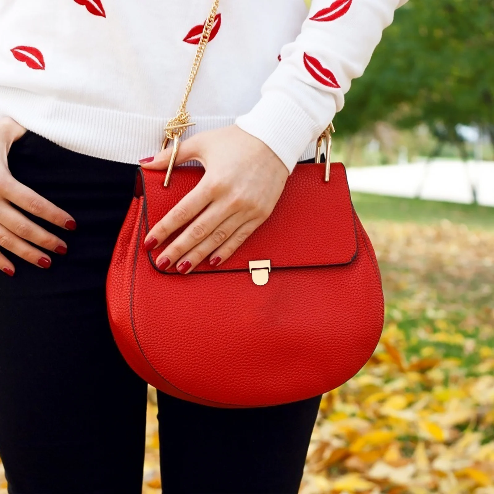 

5pcs Zinc Alloy Buckle Locks Bag Clasp Accessories DIY Making Tote Wallet Fastener Long Use Durable Hardware