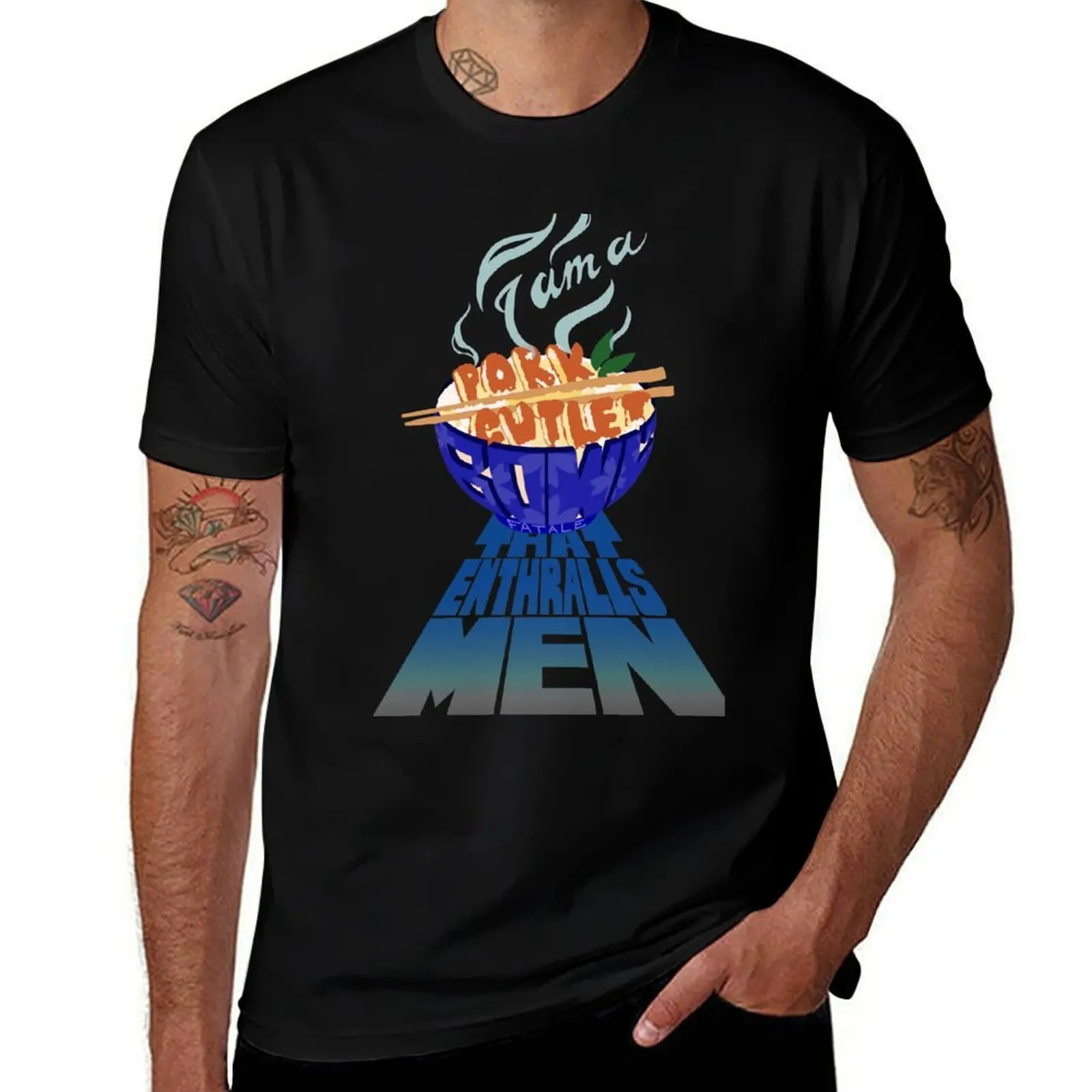 Pork Cutlet Bowl Fatale T-Shirt Basic Regular Fit Casual T-Shirt