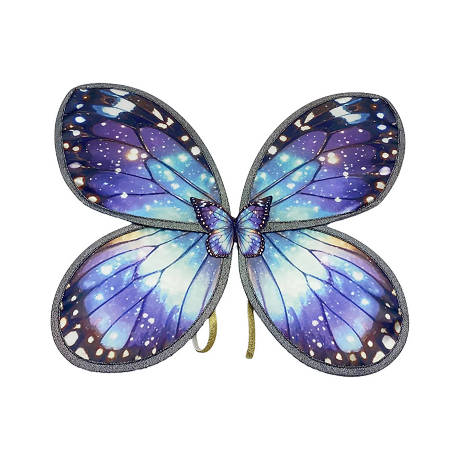 1Pc Vlindervleugels Gedrukte Engelenvleugels met Elastische Band Festival Decoraties Rekwisieten Toneelvoorstellingen voor Halloween Kerstmis