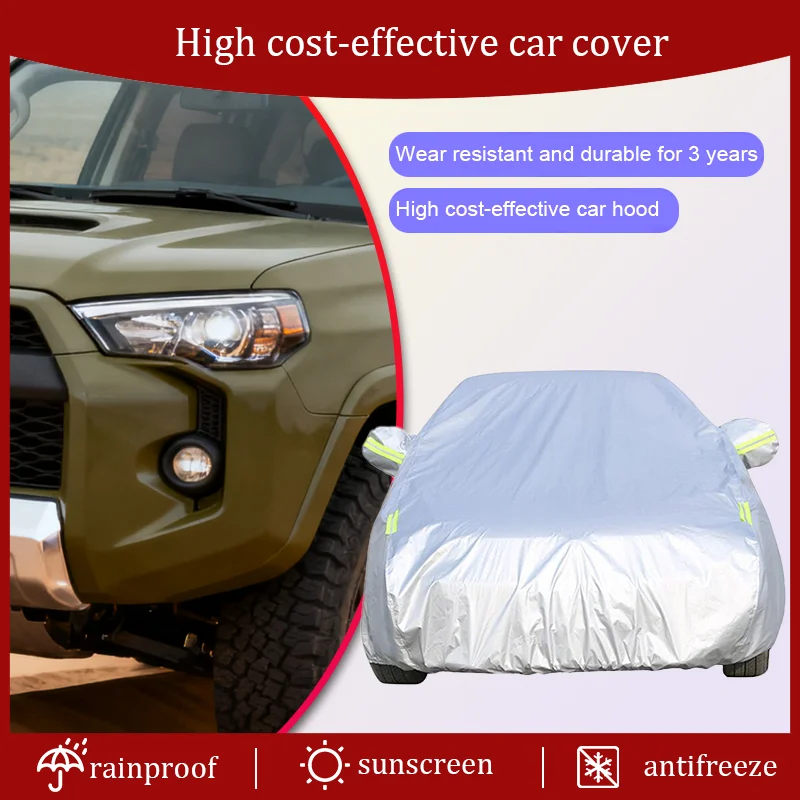 For Toyota 4Runner Trekker 4Runner Outdoor Car Cover Anti UV Sunshade, Rain and Snow Anti Fog SUV Cover Thickened Car Cover