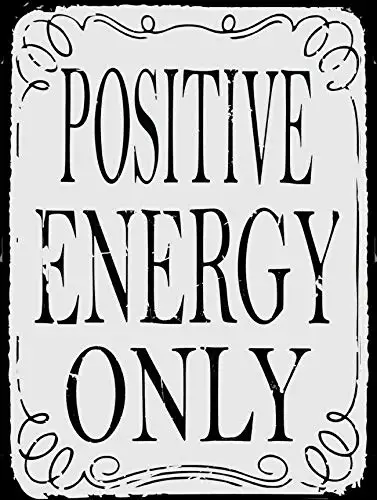 Positive Energy Only Good Vibes Happy Vintage Metal Sign 12