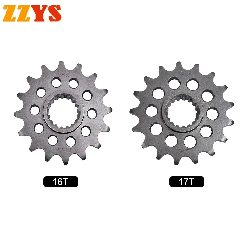 1pc 525 16T 17T 16 17 Tooth Front Sprocket Gear Staring Wheels Cam For KTM Road 1090 Adventure R 2017 2018 2019 1190 RC8 2008-11