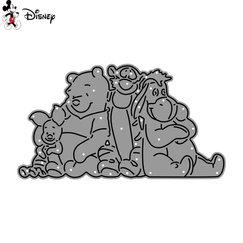 Winnie Piglet Eeyore Tigger Cutting Die Disney Winnie the Pooh Metal Cutting Dies For DIY Scrapbook Card Decorative Craft DieCut