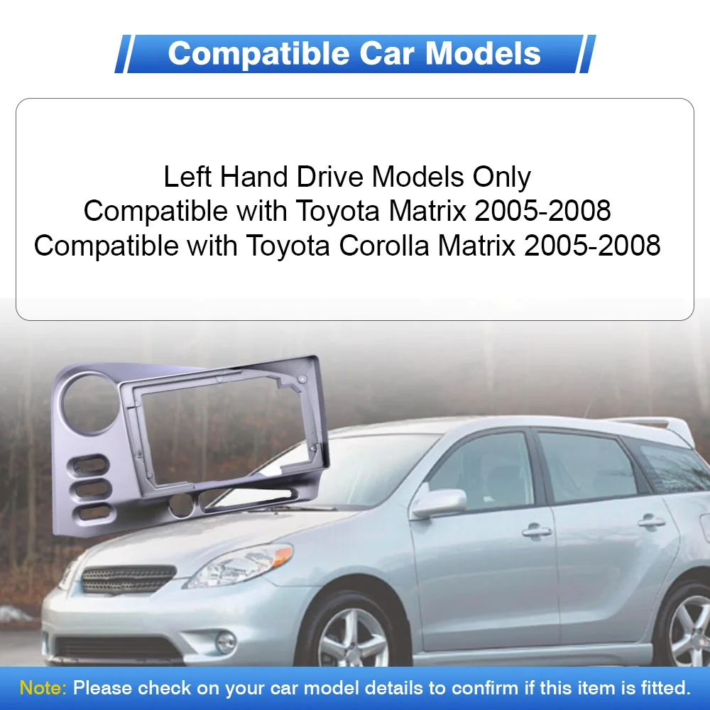 For Toyota Matrix /Corolla Matrix 2005-2008 2 Din 9 Inch Car Radio Fascia Frame Stereo Adapter Android Radio Dash Fitting Panel