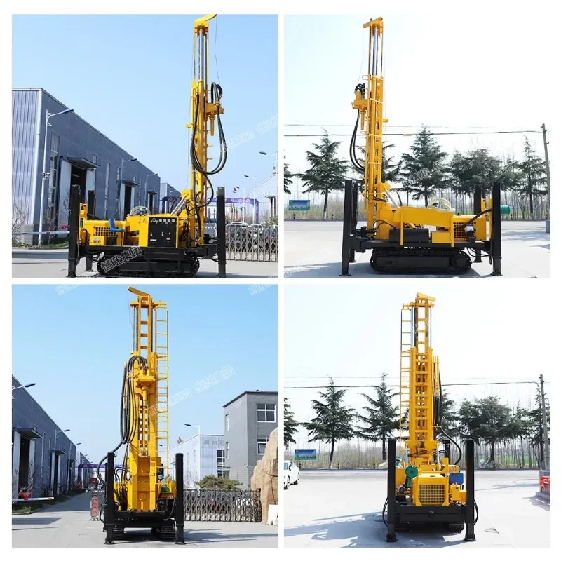 China Trailer Air Compressor Pneumatic Rock Excavator Diamond 300m Water Well Drilling Rig Deep Well