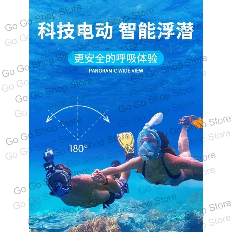 Snorkeling Mask Electric Adult Swimming Glasses Full Face Breathing Dry Mask Diving Equipment