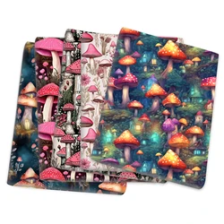 50*145cm Mushroom Printed Polyester Pure Cotton Material Patchwork by the Meter Tissue Sewing Quilting Fabrics Needlework Cloth