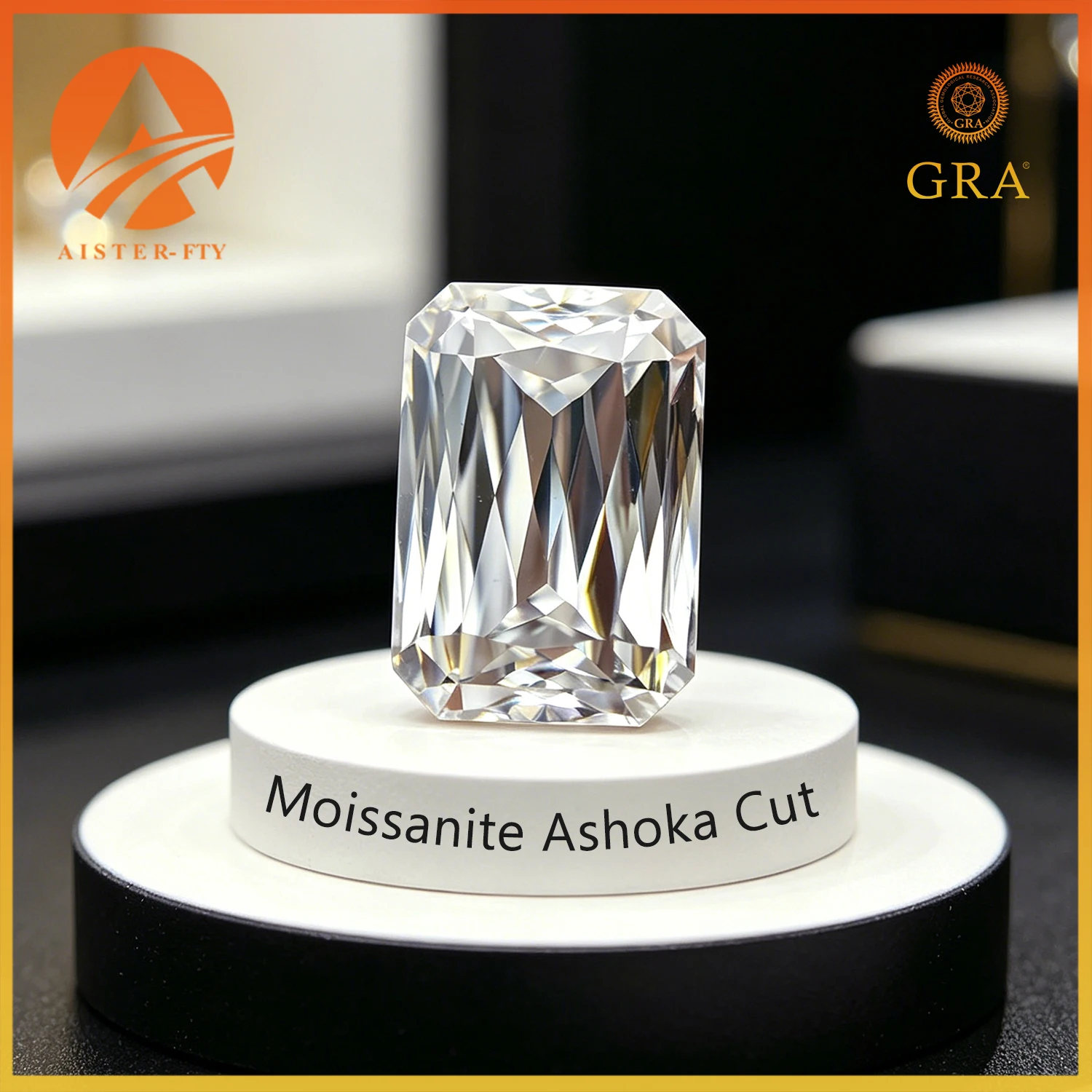 Special D Color Ashoka Cut Moissanite Stone High Quality Lab Diamonds 1.0-3.0ct Positive Pass Tester Comes with GRA Certificate